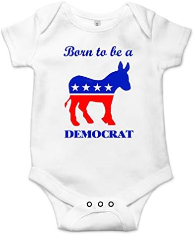 עיצובים משולשים שנולדו להיות דמוקרטים פוליטיים חמודה חמודה גוף גוף מתנה לתינוק יילוד.