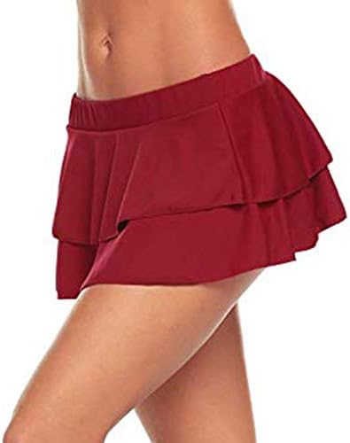 IIUS מותניים גבוהים חצאיות עם מכנסיים קצרים נשים גולף זורמות קפלים 2 ב 1 מיני חצאית המריצה מכנסיים קצרים