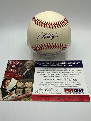 Mo Vaughn Red Sox Mets חתום על חתימה רשמית OMLB בייסבול PSA DNA *65 - כדורי חתימה עם חתימה