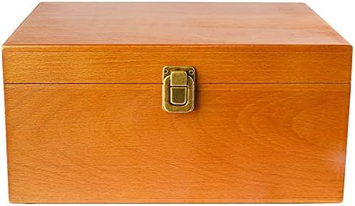 קופסאות דקורטיביות של Safedelux מעץ עם מכסה צירים - סגירת תפס קופסת עץ עם קופסאות שמירת גימור מט מתנות