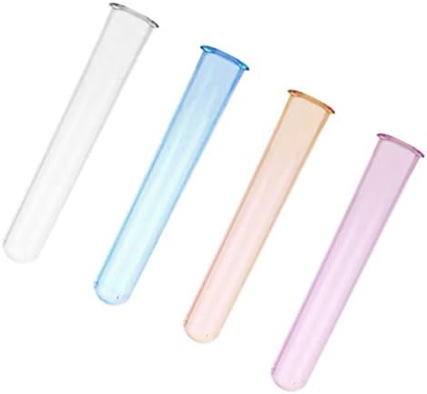 מיכלי זכוכית המוטון מכולה ברורה 4 יחידות צינורות בדיקת פלסטיק קוקטייל מבחן טבעת צינורות משקה זריקות
