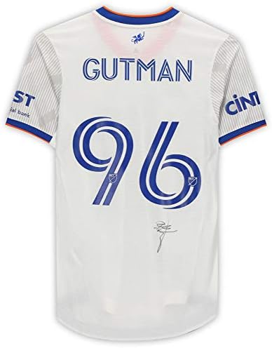 אנדרו גוטמן פ.צ. סינסינטי חתימה על חתימה משומשת 96 ג'רזי לבן מעונת MLS 2020 - גופיות כדורגל חתימה