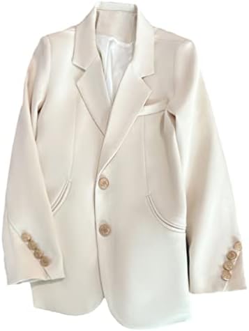 Lang Xu Glass Vintage Blazers מעיל לנשים שרוול ארוך שרוול ארוך חזה חזה רופף בגדי קפיץ
