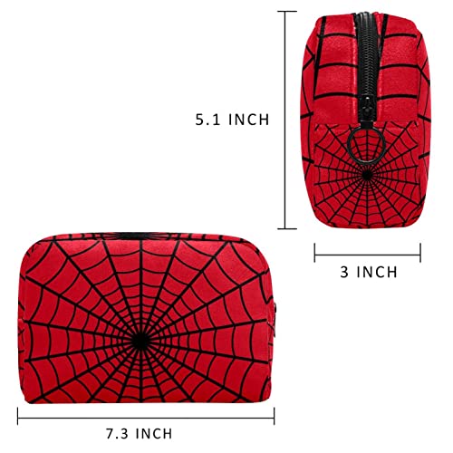 אינטרנט עכביש שחור אדום שקית איפור קטנה שקית תיקים לטיולי ארנק תיק קוסמטיק תיק מטלה נייד לנשים מתנות