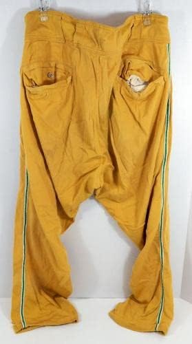 משחק אתלטיקה של קנזס סיטי משנות השישים השתמש במכנסיים צהובים DP26403 - משחק משמש מכנסי MLB