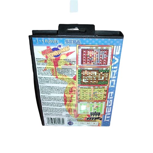 Aditi Mega Bomberman Eu Cover עם קופסה ומדריך עבור Sega Megadrive Genesis Console Game Console 16 bit