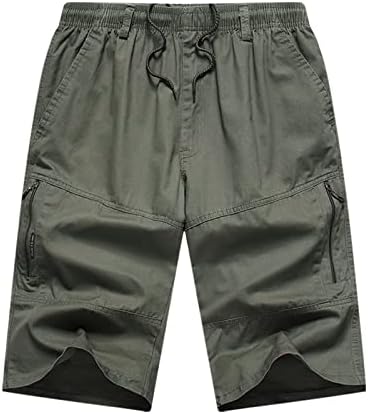 BMISEGM קיץ גברים מפעיל מכנסיים קצרים זכר אופנה מזדמנים צבע אחיד רב -כיס רב כיס אבזם אבזם מכנסיים קצרים