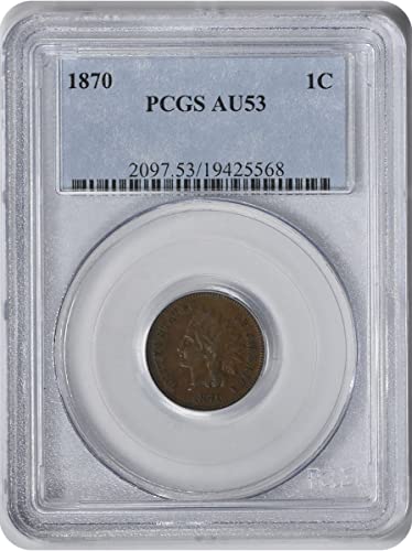 1870 P PCGs Cent Indian AU53