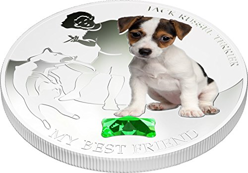2013 פיג'י - כלבים וחתולים - שחרור 3 - החבר הכי טוב שלי - ג'ק ראסל טרייר - 1oz - מטבע כסף - $ 2 לא מחולק