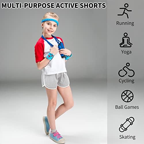 RESINTA 5 חבילות בנות מכנסיים קצרים בקיץ ריצה אתלטית מכנסיים אתלט