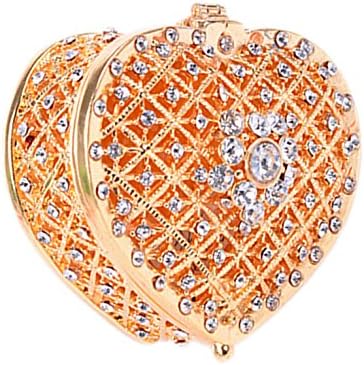 קריסטל לב צורת תכשיטי תיבת תכשיט עבור טבעות שרשרת אוצר אריזת מתנה מקרה לחתונה חג האהבה