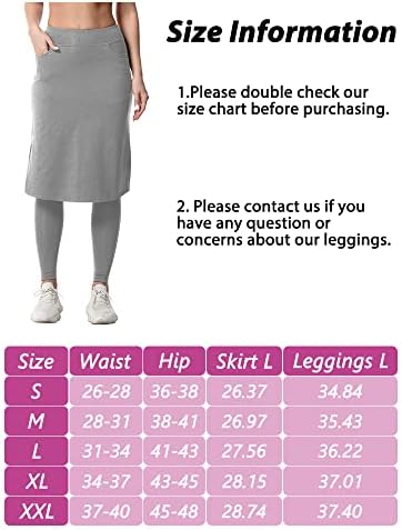 חצאית ארוכה צנועה של הנשים של הוקוי עם חותלות מחוברות כיסים midi up אימון חצאית קפריס
