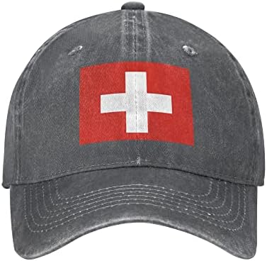 שוויצרי דגל יוניסקס למבוגרים ג ' ינס אבא בייסבול כובע ספורט חיצוני קאובוי כובע עבור גברים ונשים