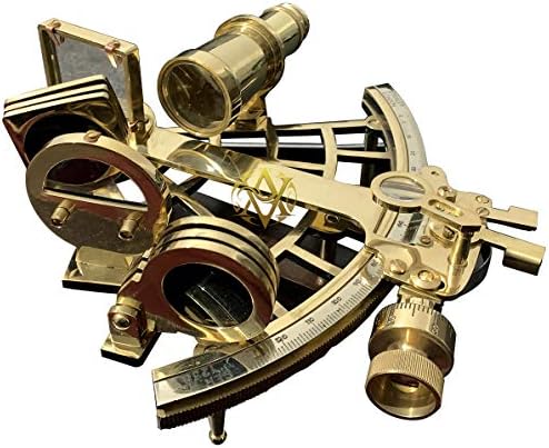 ויברס עתיק פליז פונקציונלי Sextant Ship Ship ניווט סיילור אסטרולאבה סירה מצפן מכשיר sextant מתנה וינטג