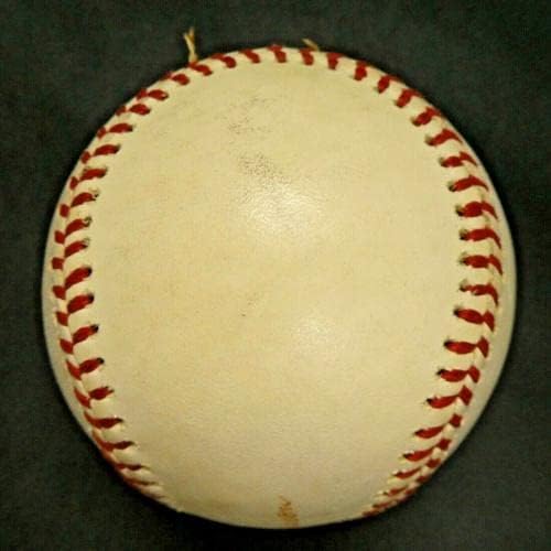 1975 האנק אהרון וינטג 'חתום בייסבול בליגה האמריקאית עם מכתב מלא של JSA - כדורי בייסבול חתימה