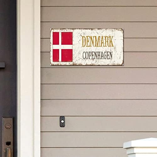 Madcolitote המותאם אישית שלט רחוב דנמרק כפרי קופנהגן דגל עץ שלטי עץ קיר קיר קיר קיר כפרי לקישוטים לסלון