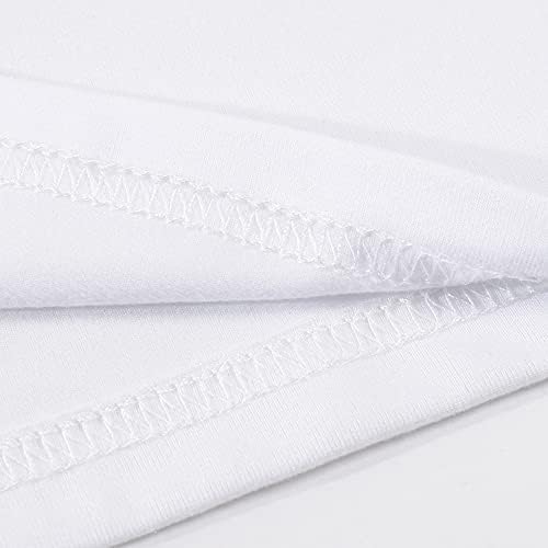אורג '5 חבילות פוליאסטר חולצות למבוגרים לסובלימציה אנשי צוואר ריקים לבנים גברים שרוול קצר חולצת טריקו