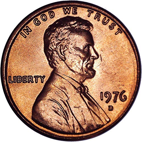 1976 D Lincoln Memorial Cent 1c מבריק לא מחולק