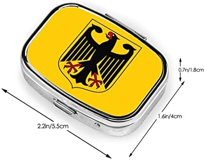 לאומי סמל של גרמניה כיכר מיני גלולת תיבת נסיעות רפואה תאים ארגונית נייד מתכת גלולת מקרה