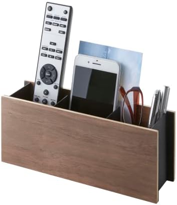 מארגן שולחן נושא כלים לבית יאמאזאקי-שלט רחוק לטלוויזיה ומחזיק עט / פלדה + עץ, מידה אחת, חום