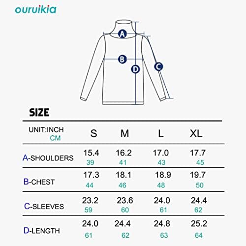 חולצות תרמיות קלות של Ouruikia, שכבת הבסיס המודאלית שכבת גולף גולף גולשת שרוול ארוך