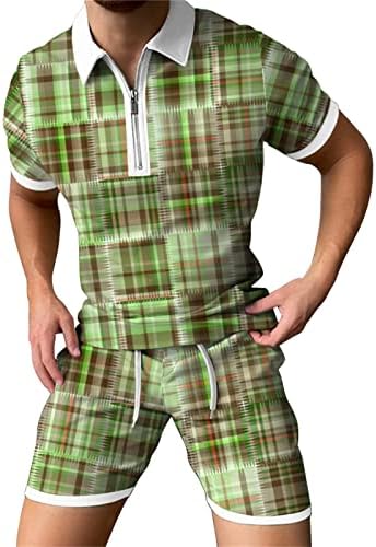 תלבושות של שני חלקים לגברים אימונית קיץ חולצה שרוול קצר ומכנסיים מכנסיים קצרים עיצוב תלת מימד עיצוב