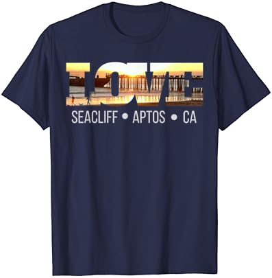 אהבת סיקליף חוף מלט ספינה אפטוס קליפורניה חולצת טי