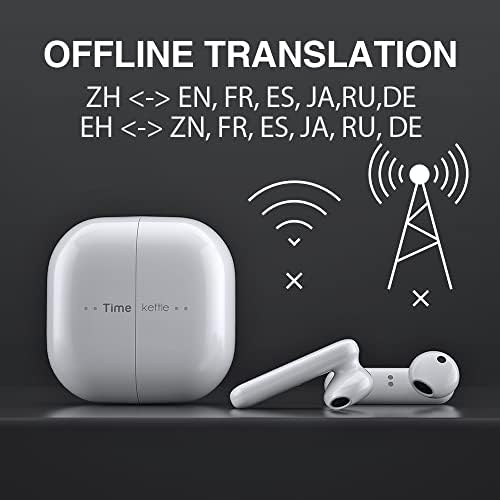 זמן 2 מתרגם שפות אוזניות-תומך ב-40 שפות ו-93 אקסנט אונליין, מתרגם שפות קוליות מיידיות עם בלוטות ' ואפליקציה,