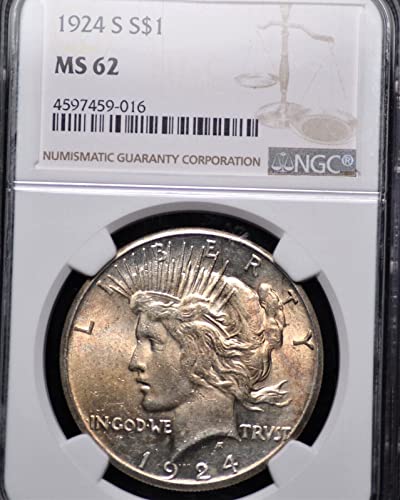 1924 S Peace Silver Dollar Uncirculated MS/BU DATE DATE DATE