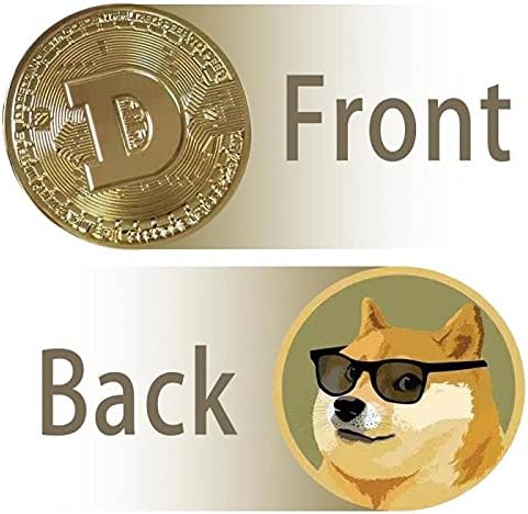 Creative Dogecoin מזכרות אוסף מטבעות מצופה זהב מתנה ענקית מתנה גופנית אמנות כלב זהב