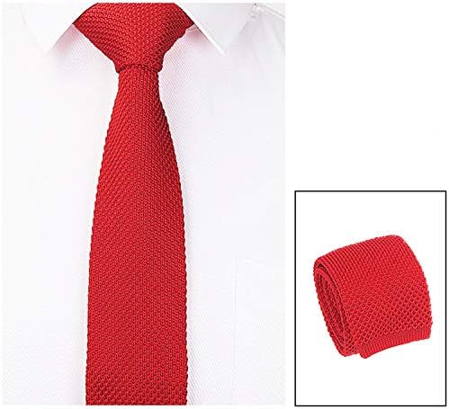 ארוך גברים של סרוג חתונה רזה עניבה עסקים מקרית סקיני לסרוג עניבה מוצק צבע לסרוג עניבת צוואר עניבות