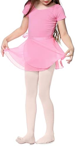 המאה כוכב פעוט בגד גוף בלט בגדי גוף עבור בנות ריקוד תלבושות בלט שמלת סט קצר שרוול קומבו חצאית הדוק